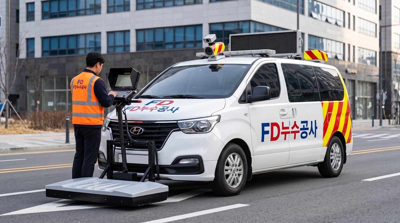 FD누수공사 GPR 탐사 차량 - 상수관망 누수탐사